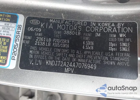 2010 Kia Soul + из США, поврежденный, VIN KNDJT2A24A7076949